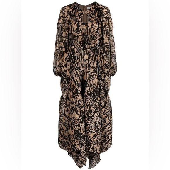 JONATHAN SIMKHAI -Tiff Multimedia Chiffon Dress - Picture 4 of 8